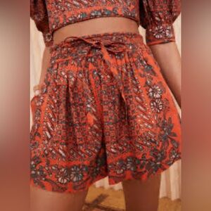 Ulla Johnson Women Nalani Shorts in Clementine size 2